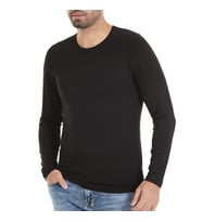 6 Adet Yıldız Erkek Bambu Uzun Kollu T-Shirt Fanila Siyah 496