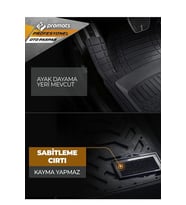 Volvo V90 2020 Uyumlu 3,5 Cm Havuzlu 5 Parça Set 4D Paspas Takımı Siyah