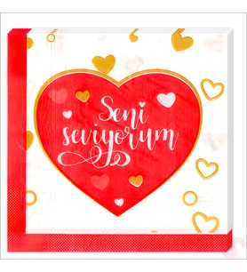 Seni Seviyorum Peçete - 20 Adet