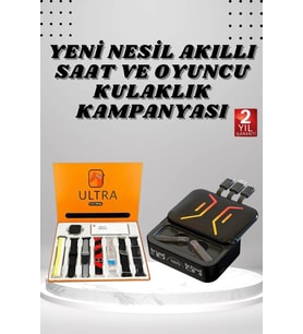 Kulaklık 7 Kordonlu Akıllı Saat Çoklu Şarj Girişi Bluetooth Bağlantılı
