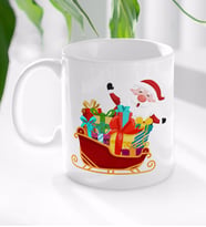 BK Gift Noel Baba Tasarımlı Beyaz Kupa Bardak-8