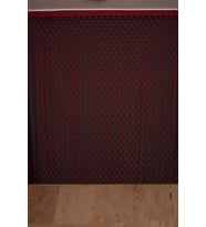 PUANLI ÇİFT RENK BORDO İP PERDE HAZIR DÜĞMELERİ DİKİLMİŞ İP PERDE 300*270 cm