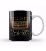 This Is My Happy Shopper Christmas Jumper Kupa Bardak Porselen