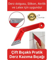 Kolay Kullanım Metal Derz Kazıma Aparatı Çift Bıçaklı Sert Zeminler İçin Beyazlatma Etkili Pratik