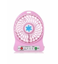 Pazariz Masaüstü Pili Fan Vantilatör Kademeli Usb Girişli Pembe