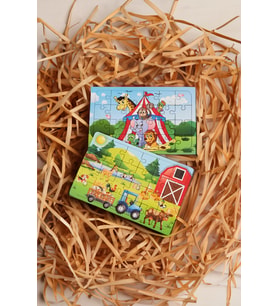 Okul Öncesi Başlangıç Yapboz Sirk Ve Çiftlik Ahşap Puzzle Set