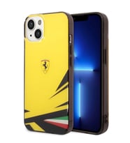 Apple iPhone 14 Kılıf Ferrari Orjinal Lisanslı Baskı Logolu İtalyan Bayrak Baskılı Dizayn Kapak