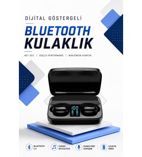 Dijital Göstergeli Bluetooth Kulaklık Kablosuz Tws Stereo Bluetooth 5.0