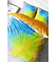 Lastikli Çarşaflı %100 Pamuk Saten Çift Kişilik Nevresim Takımı Energy Of Colors