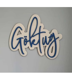 çocuk odası kişiye özel isim temalı kapı süsü