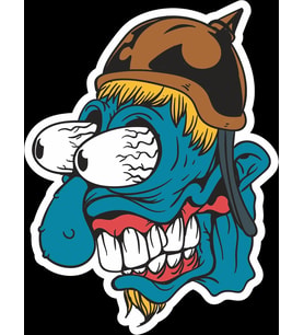 Zombi 9 Sticker 10x10 cmRenkli Sticker