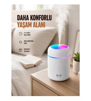 Mey İthalat® USB Girişli Taşınabilir Mini Nemlendirici 300ml Su Hazneli