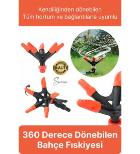Kendiliğinden Hareketli Dönebilen Çok Yönlü Çim Bahçe Sulama Fıskiye 360 Derece Bakım Aparatı