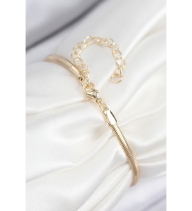 Pirinç Zirkon Taşlı Yıldız Model Gold Renk Kadın Bileklik 5886 - HPSBYI1712-8523