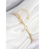 Pirinç Zirkon Taşlı Yıldız Model Gold Renk Kadın Bileklik 5886 - HPSBYI1712-8523