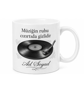Plakçılarda Eski Plak Karıştıranlara Çizik Plak Cızırtılı Ses Kupa Bardak Hediye
