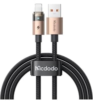 CA-6911 3A Işıklı Usb iPhone Şarj Data Kablosu 1.2m Siyah