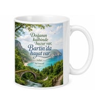 Bartın Yeşil ve Deniz Temalı Kişiye Özel Kupa Bardak Hediye