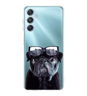 PrintiFy Samsung Galaxy M34 5G ile Uyumlu Köpek 3 Kamera Korumalı Şeffaf Kılıf
