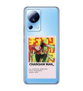 Xiaomi Mi 13 Lite Uyumlu Chainsaw Man Anime Desenli Şeffaf Telefon Kılıfı
