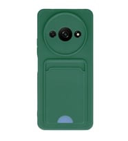 Xiaomi Redmi A3 4g Kılıf Kelvin Kartvizitli Silikon - Koyu Yeşil