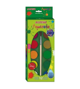 Alpino Aquarelle 12 Renk Fırçalı Sulu Boya Aq-01