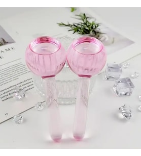 Yüz Buz Küresi ve Face Terapi Masaj İce Topu Pembe Renk