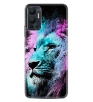 Infınix Hot 12 Kılıf Silikon Desen Özel Seri Pink Blue Leon 1603