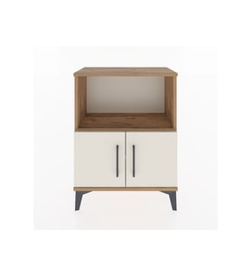Arges Komodin 2 Raflı 2 Kapaklı 60x30x80 Çam-Aytaşı