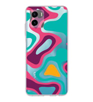 PrintiFy Vivo Y15s Uyumlu Kamera Korumalı Renkli Desen Tasarımlı Şeffaf Silikon Kılıf