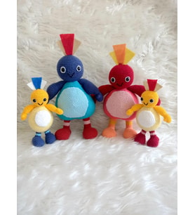 Renkli ve Meraklı Aile Amigurumi Organik Oyuncak