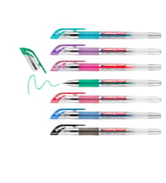 Lexroo 2185 jel roller - siyah, kırmızı, mavi, yeşil, mor, pembe, açık mavi - 7 kalem - 0,7 mm