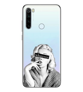 Redmi Note 8 Uyumlu Marilyn Monroe Desenli Şeffaf Telefon Kılıfı