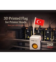 3D Yazıcı Kafası için Türk Bayrağı – Dalgalanan Montaj Aparatı - 55 MM
