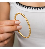 2li Burma 15 gr Gümüş 22 Altın Kaplama Bilezik