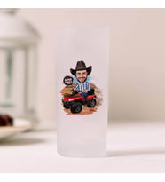 Kırmızı ATV ve Ben Karikatürlü Rakı Bardağı 2’li Set