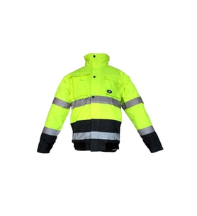 JUNIOR JN1021/2 Waterproof Fosforlu Kolu Çıkmalı Polarlı Pilot Mont Sarı Lacivert S beden