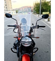 MOTOCAM Moto Guzzi V7 Stone Ön Cam 2021-2023 Model 53cm Şeffaf Renkli 4mm APARATSIZ