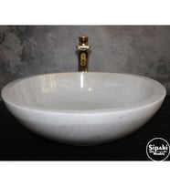Sipahi Marble Muğla Kristal Beyaz Çanak Lavabo