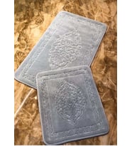 2li Pamuklu Banyo Paspas Seti Osmanlı Desen Gri