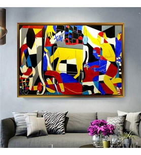Altın Çerçeveli dekoratif tablo l2009 (Gold)
