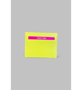 Neon Sarı Mini Kartlık, Kredi Kartı Cüzdanı, İnce Tasarım
