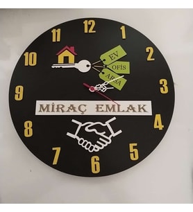 MODERN AHŞAP DUVAR SAATİ SAĞLAM **ÇOK ŞIK** ve BİRARADA..NO:30