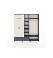 Arges Dolap 12 Raflı 2 Çekmeceli 2 Askılı 220x30x243 Antrasit-Aytaşı/Antrasit