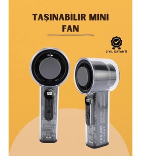 Yüksek Verimli Soğutmalı El Fanı 100 Seviye Hız Kontrolü 6 Saat Pil Ömrü