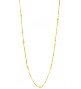 Söğütlü Silver Gümüş altın yaldızlı 60 cm top top zincir