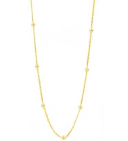 Söğütlü Silver Gümüş altın yaldızlı 60 cm top top zincir