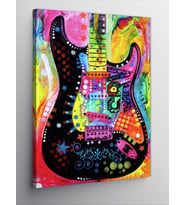 Kanvas Tablo Renkli Gitar