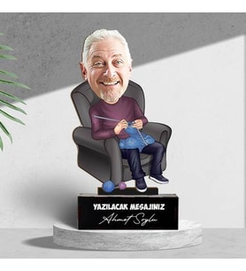 Babaya Özel Karikatürlü Esprili Biblo