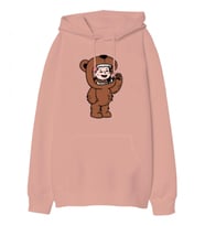 Çizgi Film Karakteri Tasarımı, Tatlı Karakter Tasarımı, Şirin Karakter Tasarımı, Yavruağzı Renkli Oversize Unisex Kapüşonlu Sweatshirt